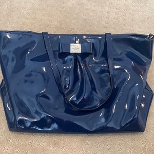 Kate Spade Veranda Patent Blossom leather diaper bag